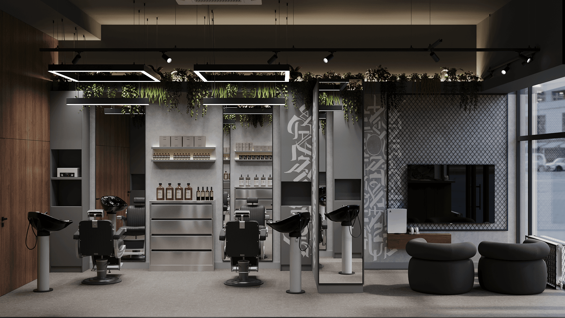 PODELAM Barbershop Interior