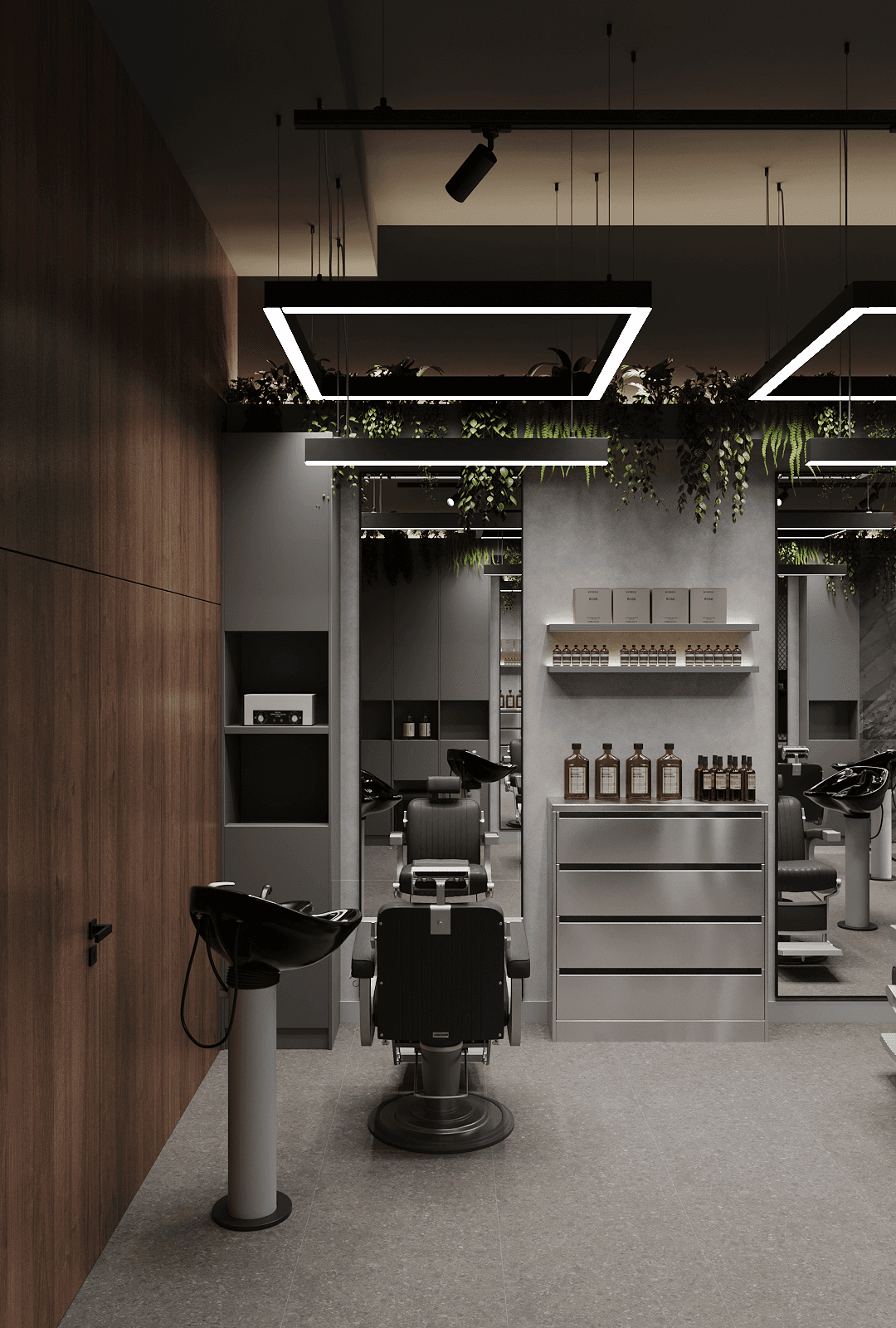 Интерьер с деревянной отделкой