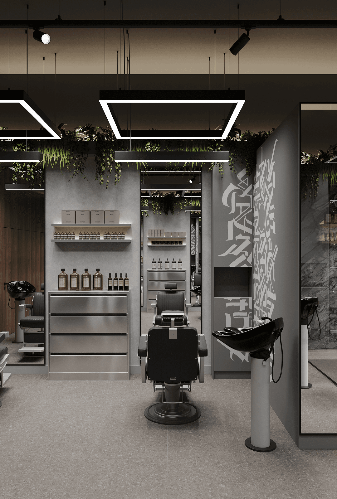 Центральная зона барбершопа